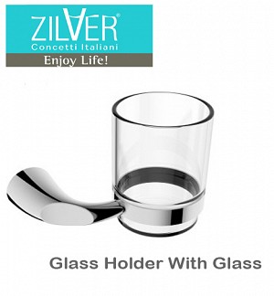 Zilver Rio Glass Holder With Glass
